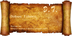 Dobos Tiborc névjegykártya